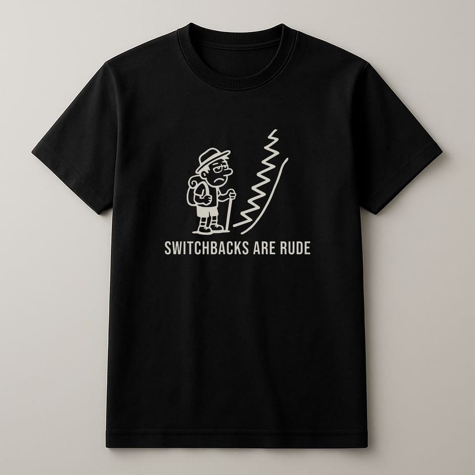 Switchbacks Are Rude tee, Black