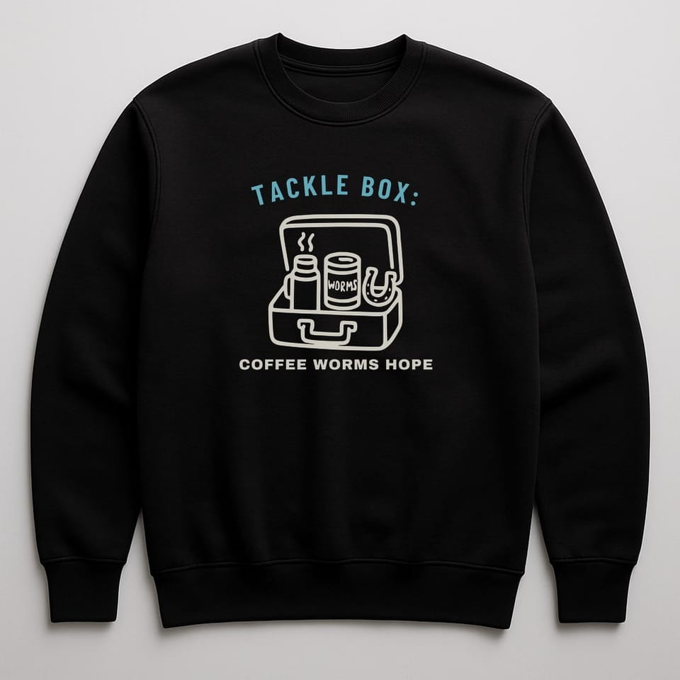 Tackle Box: Coffee Worms Hope sweatshirt, Black