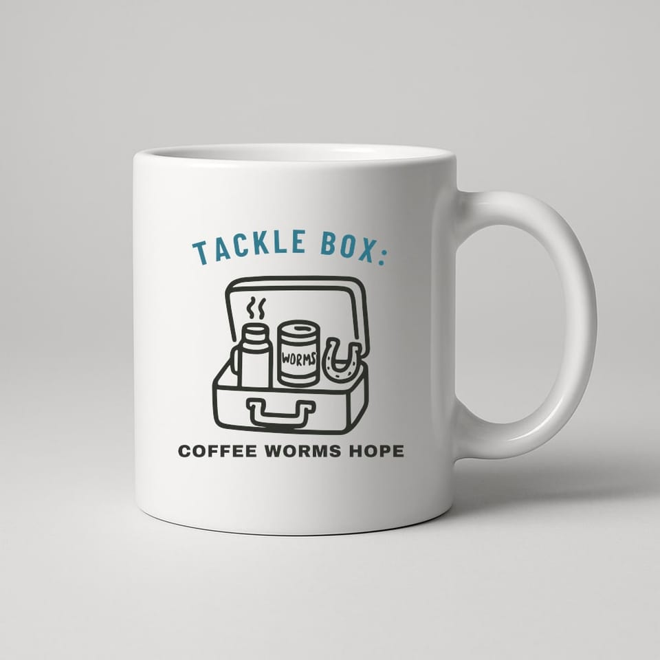 Tackle Box: Coffee Worms Hope mug, White