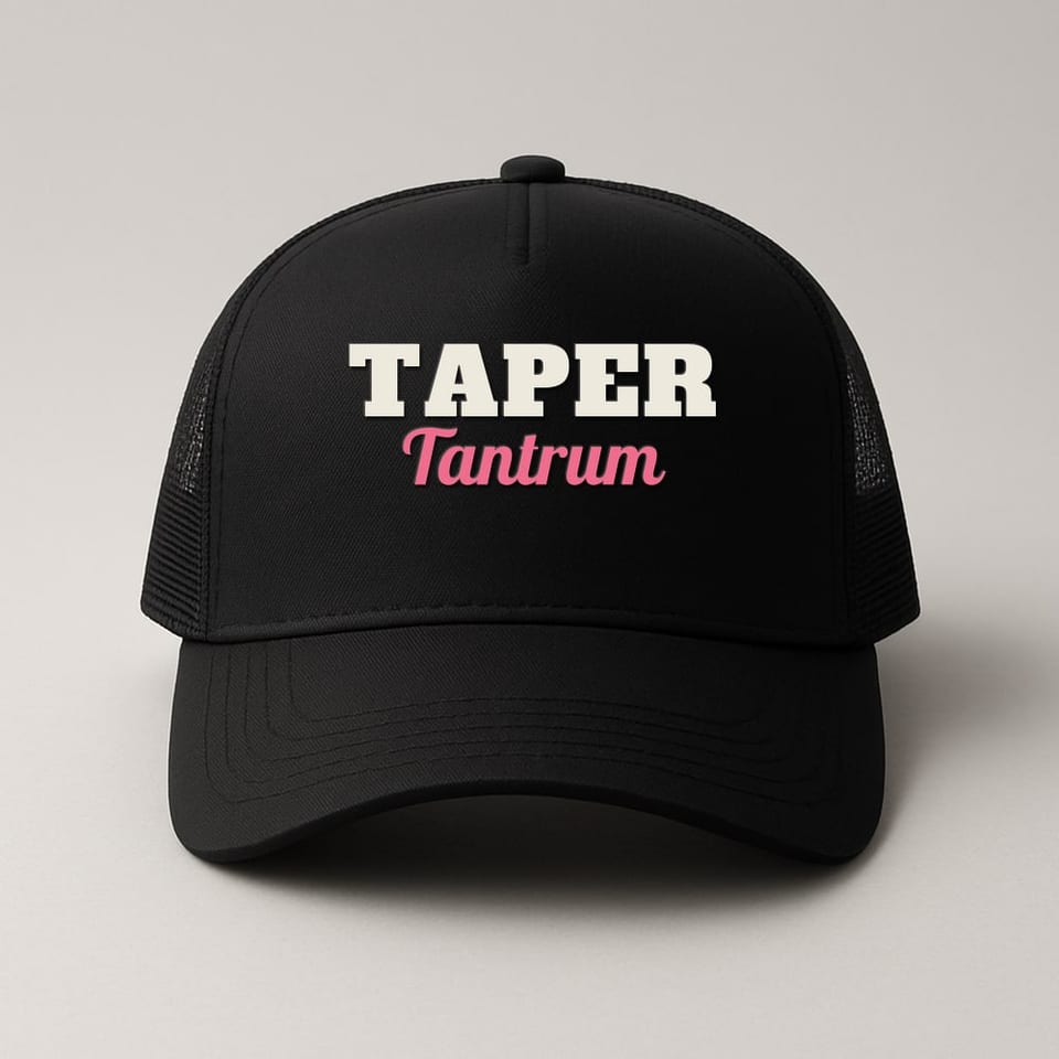 Taper Tantrum trucker hat, Black