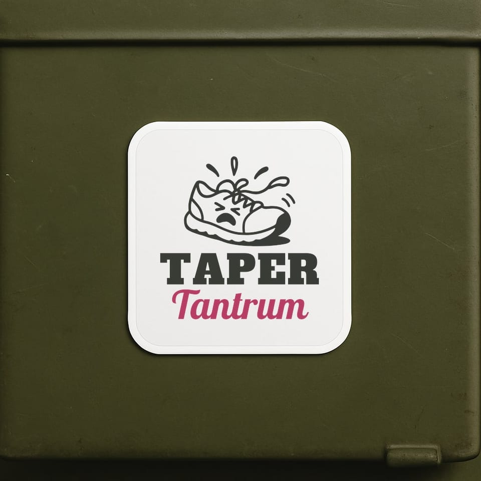 Taper Tantrum sticker, White