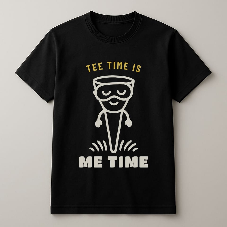 Tee Time Is Me Time tee, Black
