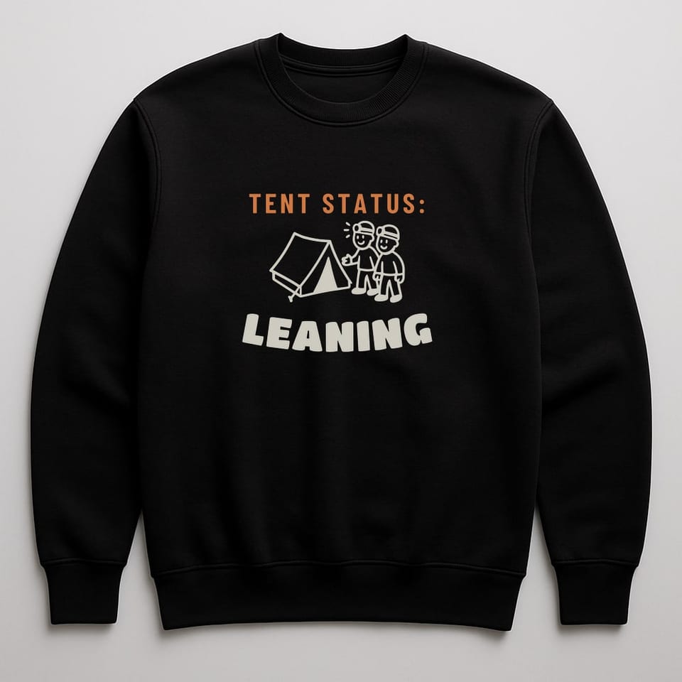Tent Status: Leaning sweatshirt, Black