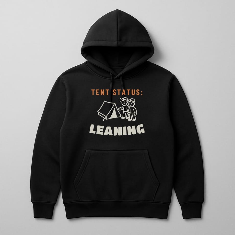 Tent Status: Leaning hoodie, Black