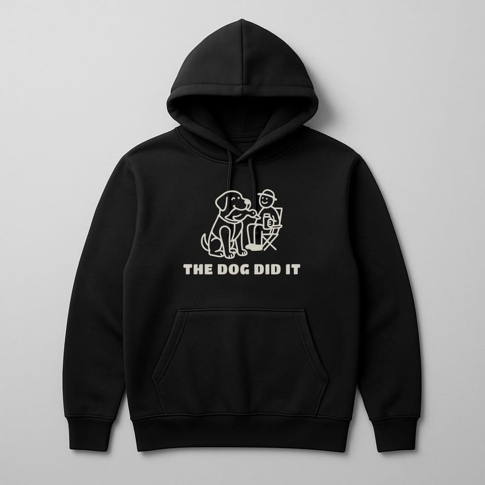 The Dog Did It hoodie, Black