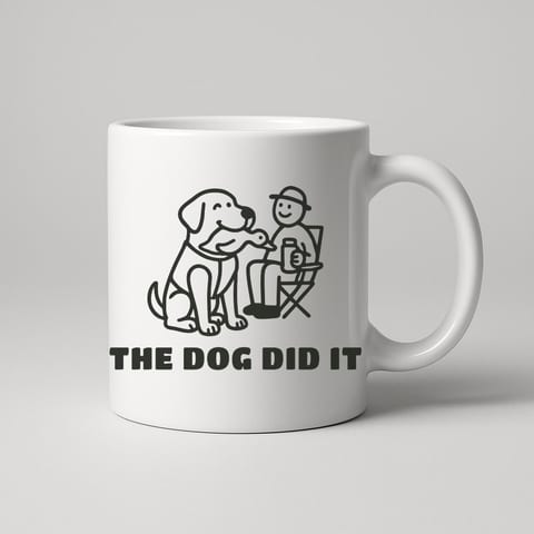 The Dog Did It mug, White