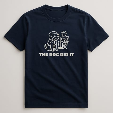 The Dog Did It tee, Navy