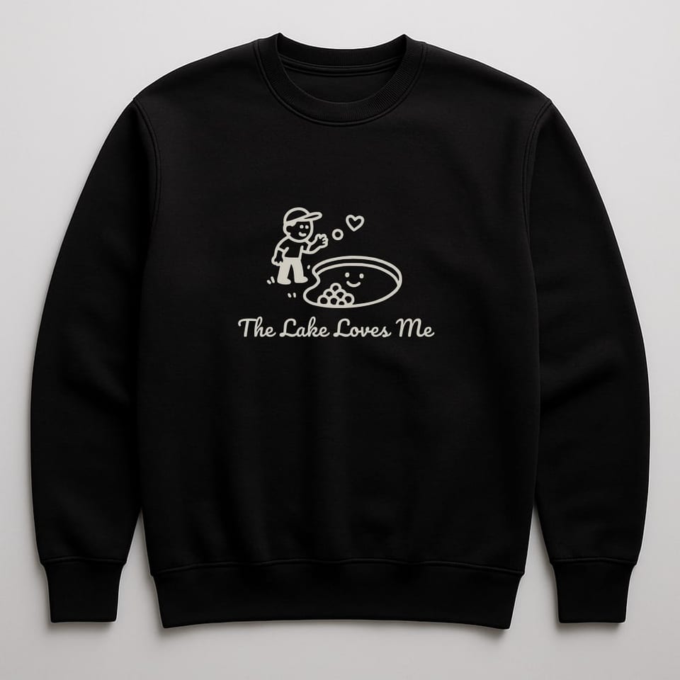 The Lake Loves Me sweatshirt, Black