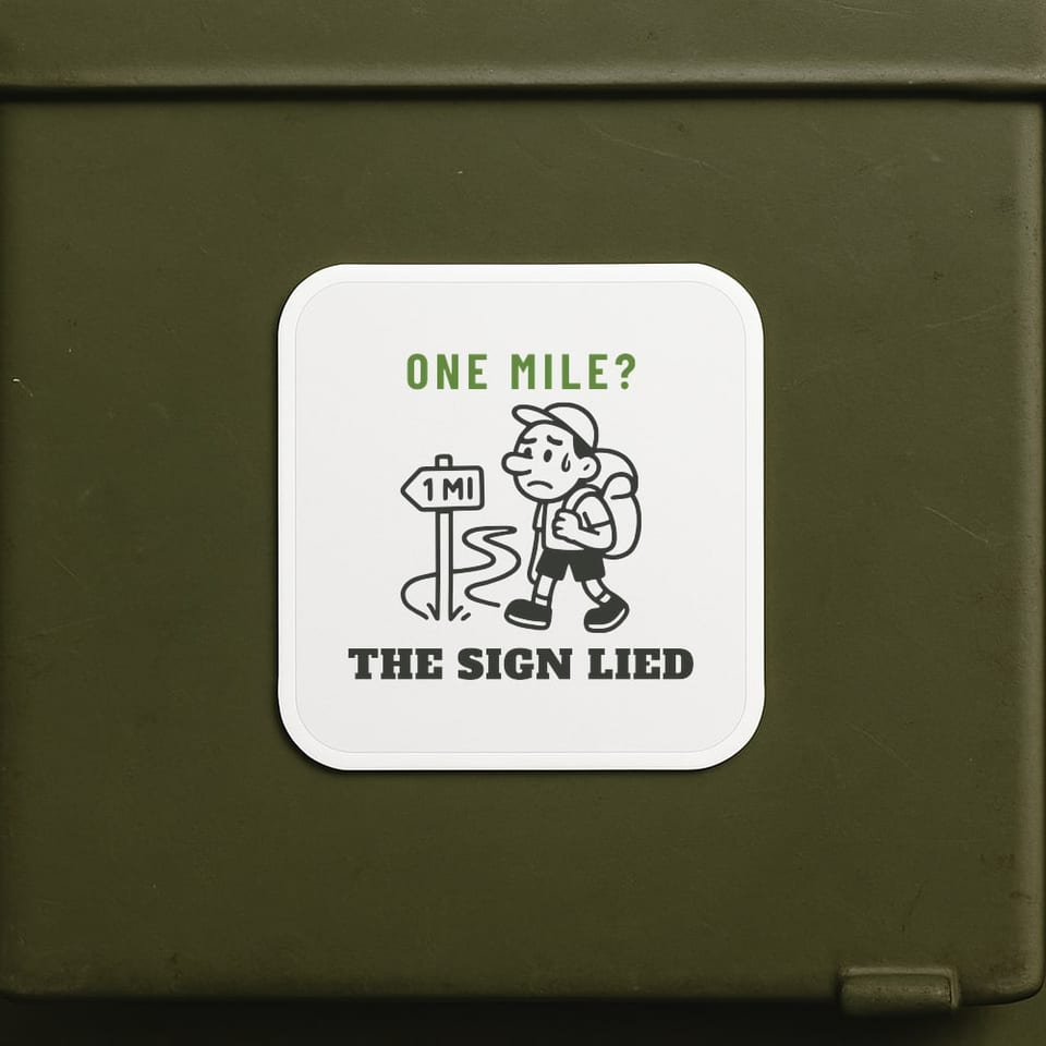 The Sign Lied sticker, White