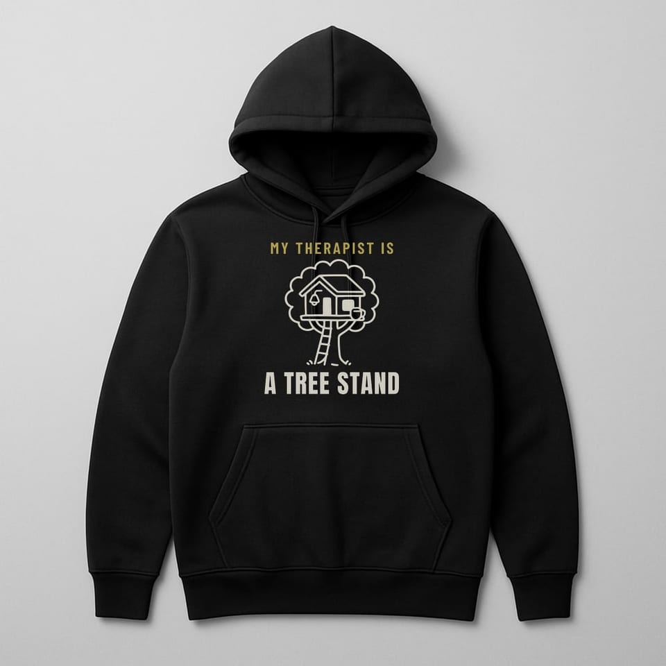 My Therapist Is a Tree Stand hoodie, Black