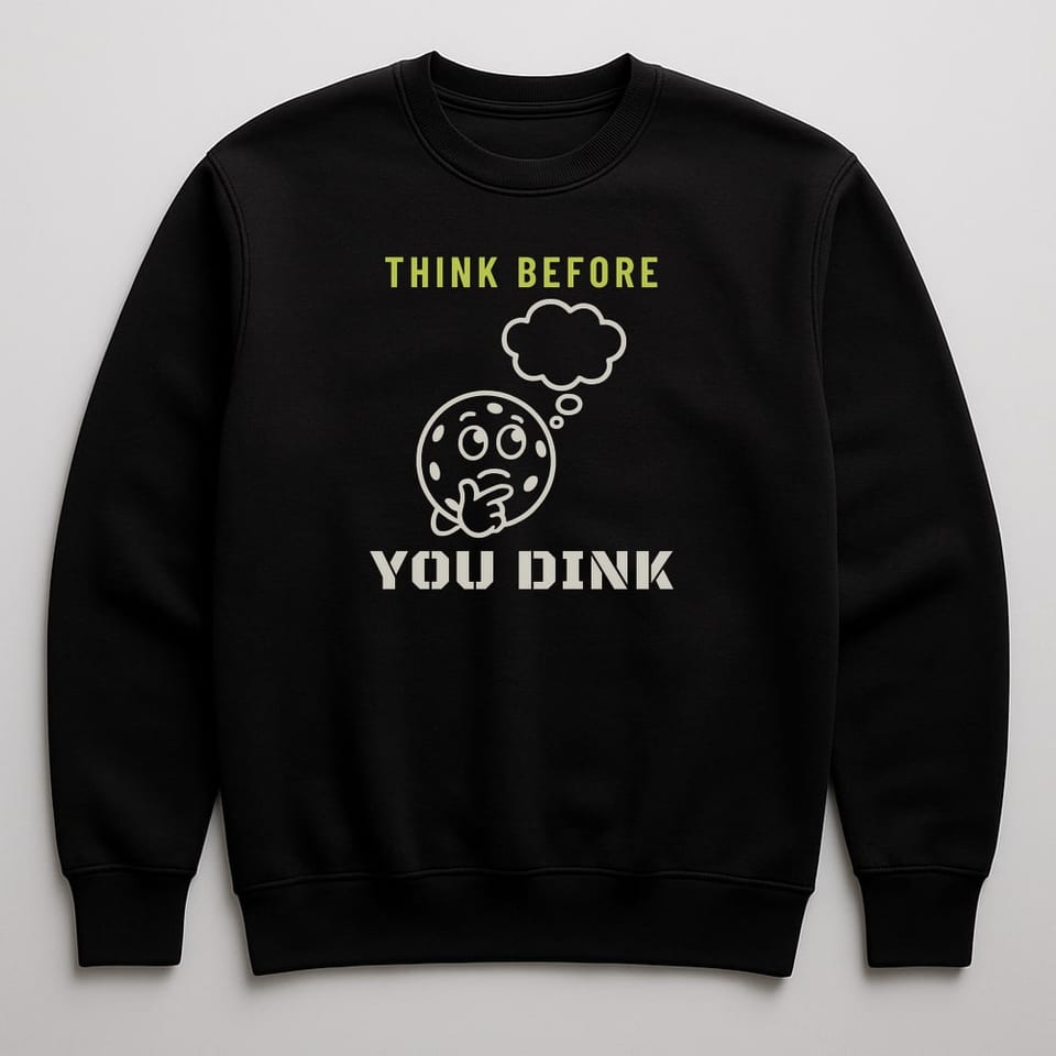 Think Before You Dink sweatshirt, Black