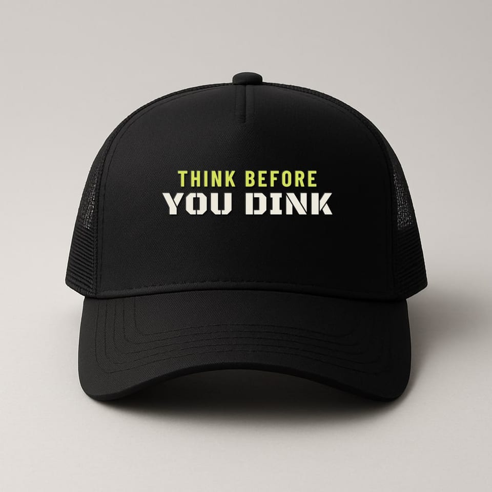 Think Before You Dink trucker hat, Black