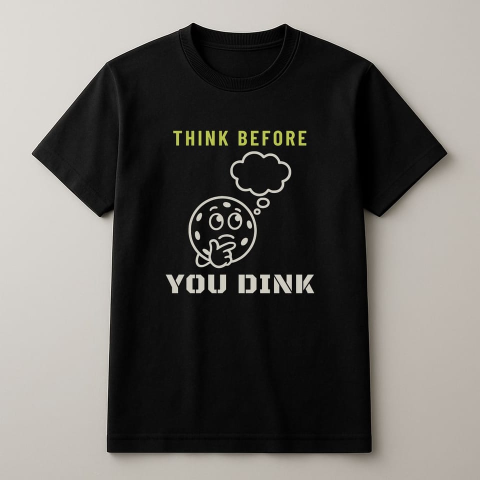 Think Before You Dink tee, Black