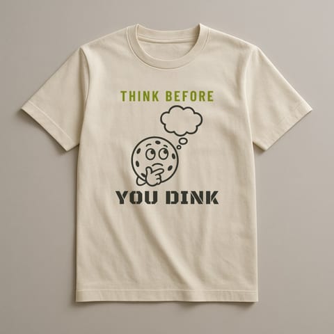 Think Before You Dink tee, Natural