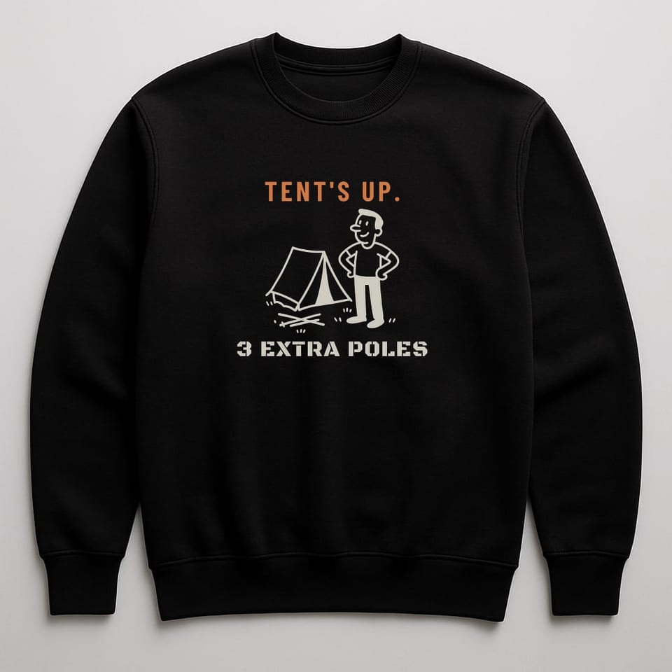 Three Extra Poles sweatshirt, Black