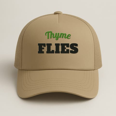 Thyme Flies trucker hat, Khaki