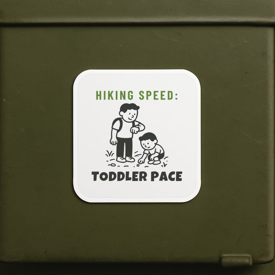 Toddler Pace sticker, White