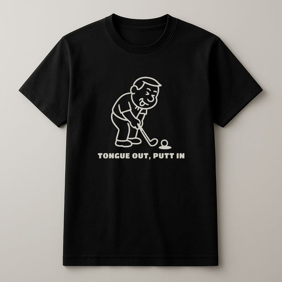 Tongue Out, Putt In tee, Black