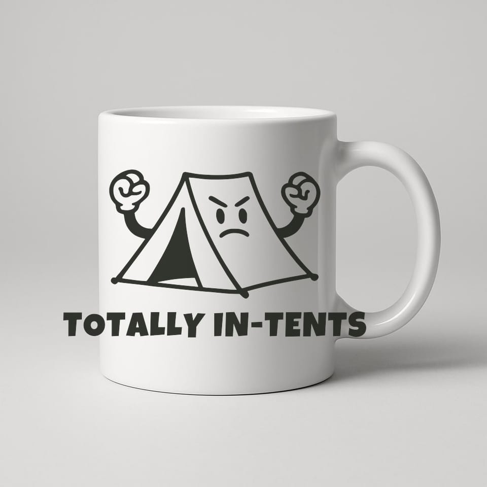 Totally In-Tents mug, White