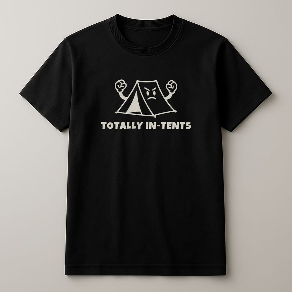 Totally In-Tents tee, Black