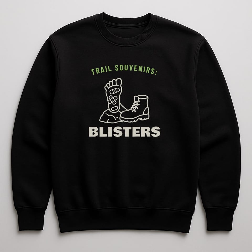 Trail Souvenirs: Blisters sweatshirt, Black