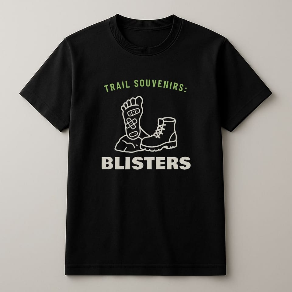 Trail Souvenirs: Blisters tee, Black