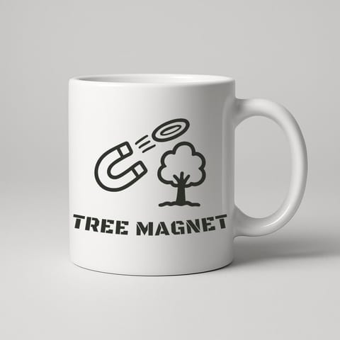 Tree Magnet mug, White