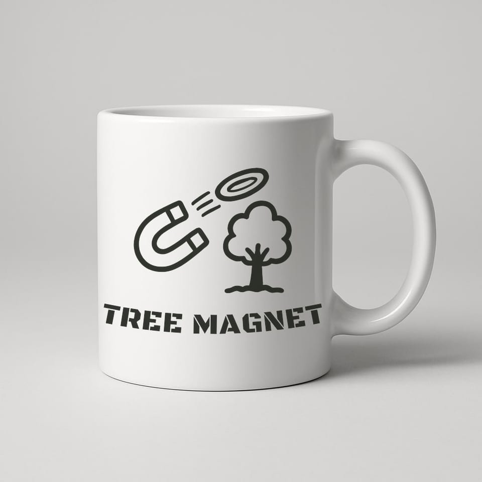 Tree Magnet mug, White