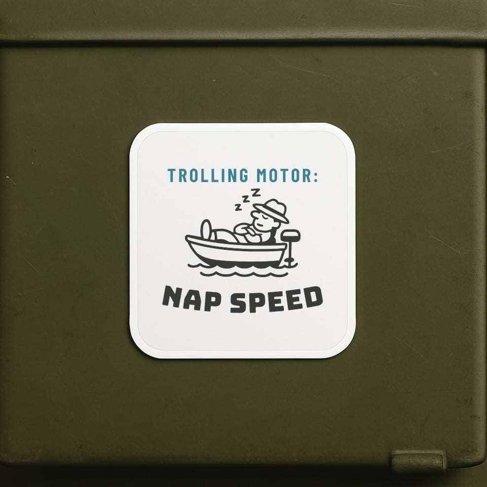 Trolling Motor: Nap Speed sticker, White