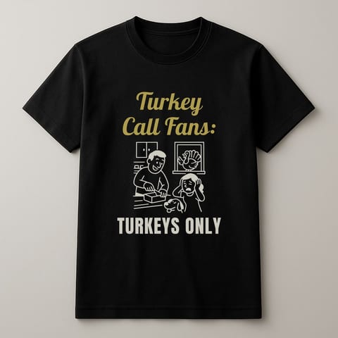 My Turkey Call: Turkeys Only tee, Black