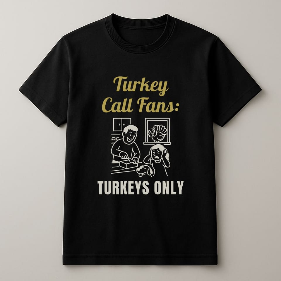 My Turkey Call: Turkeys Only tee, Black