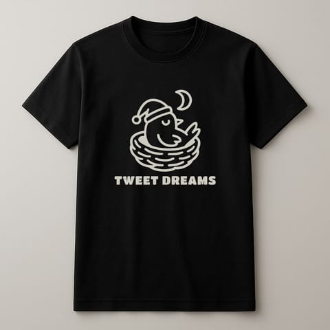 Tweet Dreams tee, Black