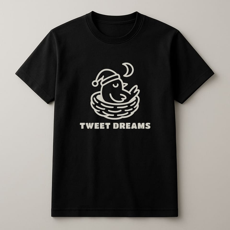 Tweet Dreams tee, Black