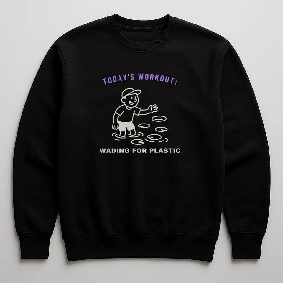 Wading for Plastic sweatshirt, Black