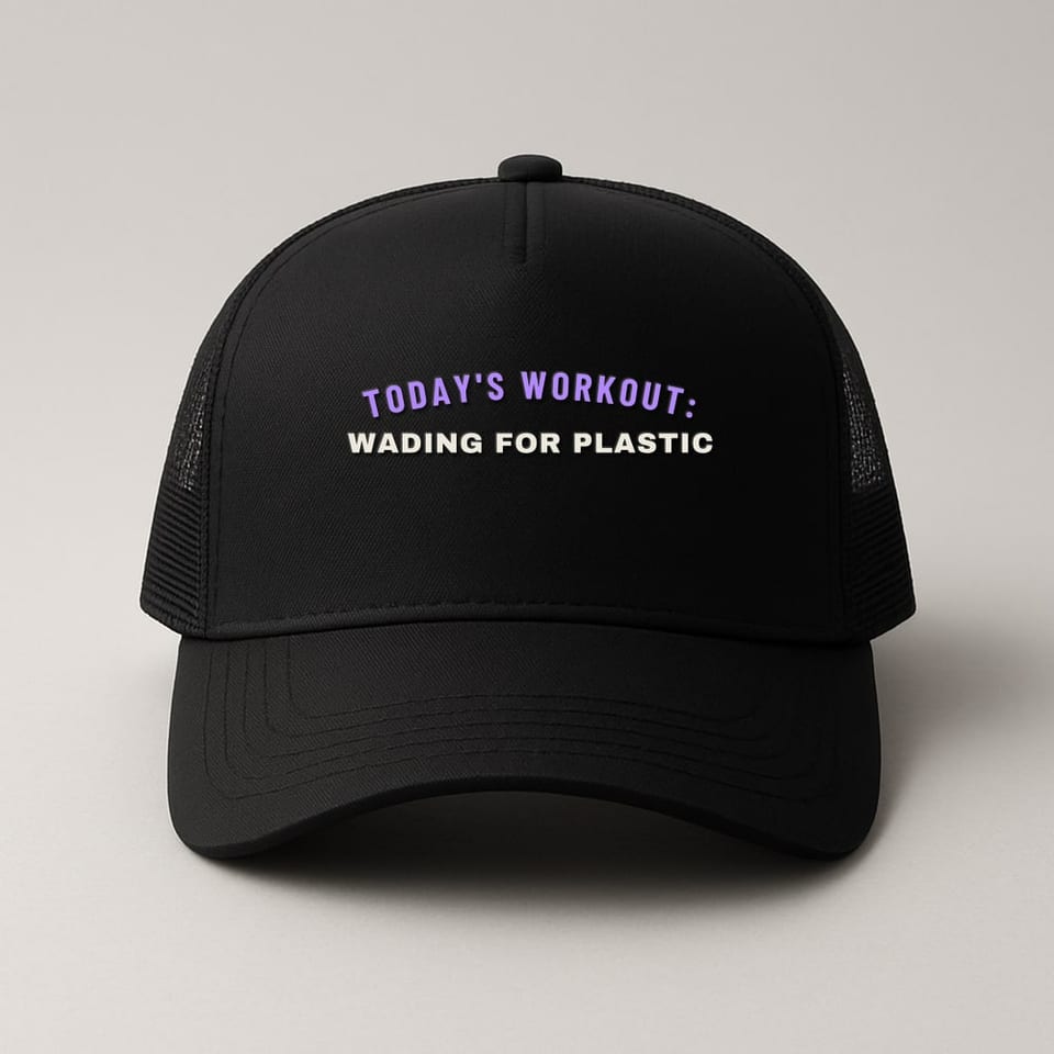 Wading for Plastic trucker hat, Black
