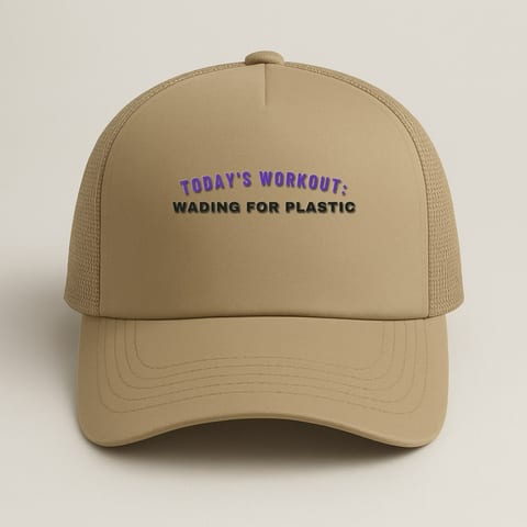 Wading for Plastic trucker hat, Khaki