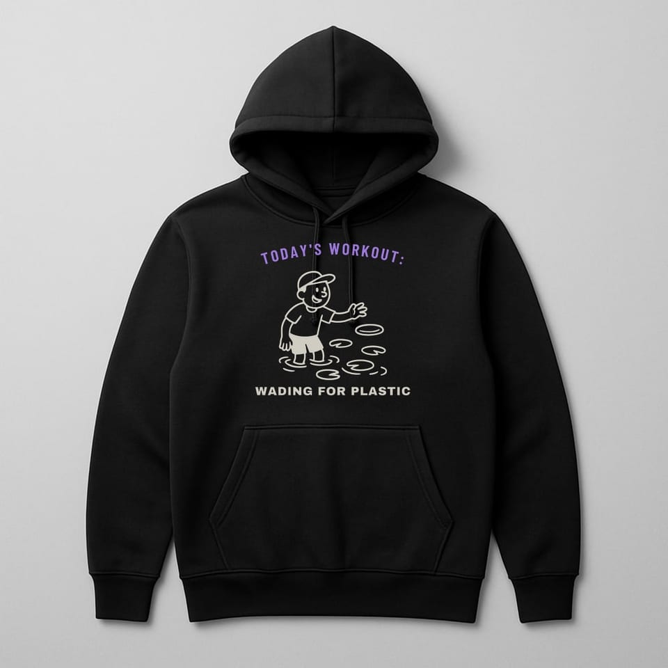 Wading for Plastic hoodie, Black