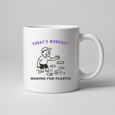Wading for Plastic mug, White