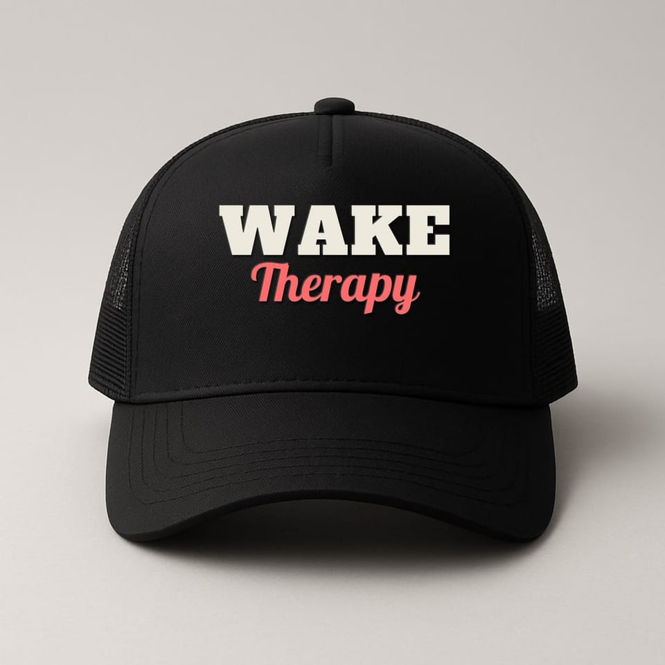 Wake Therapy trucker hat, Black
