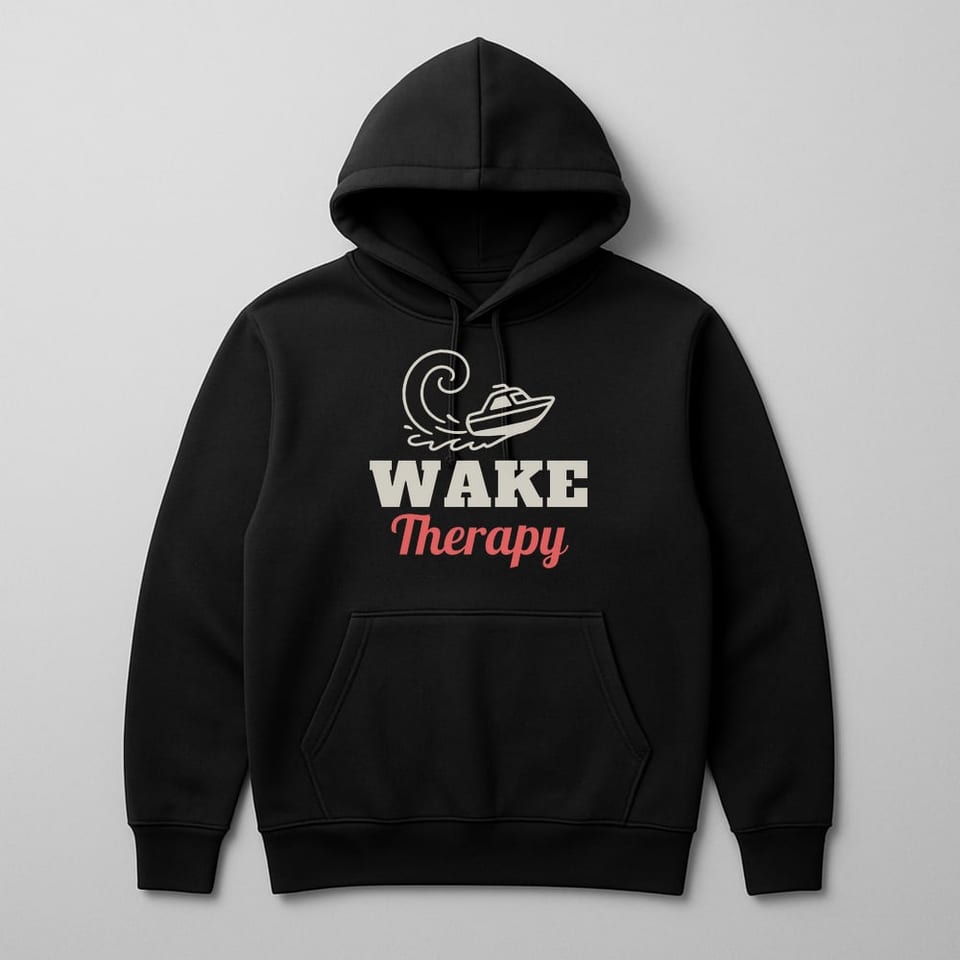 Wake Therapy hoodie, Black