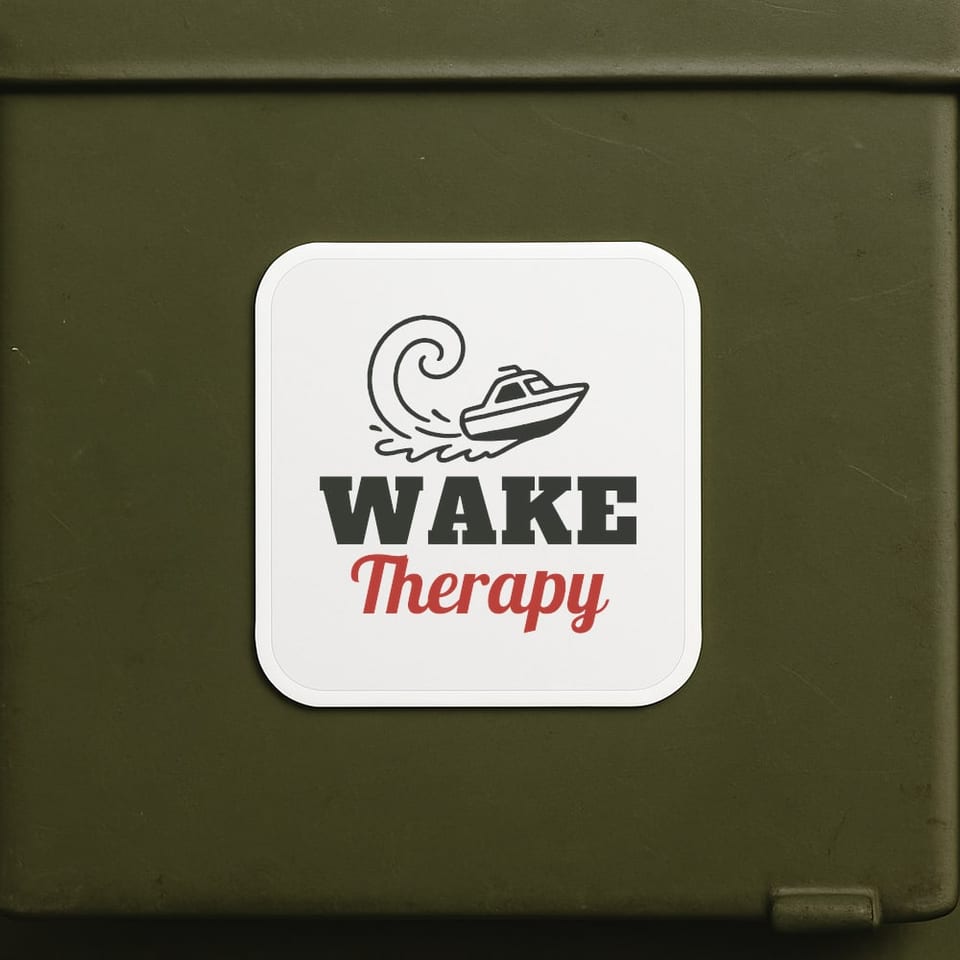 Wake Therapy sticker, White