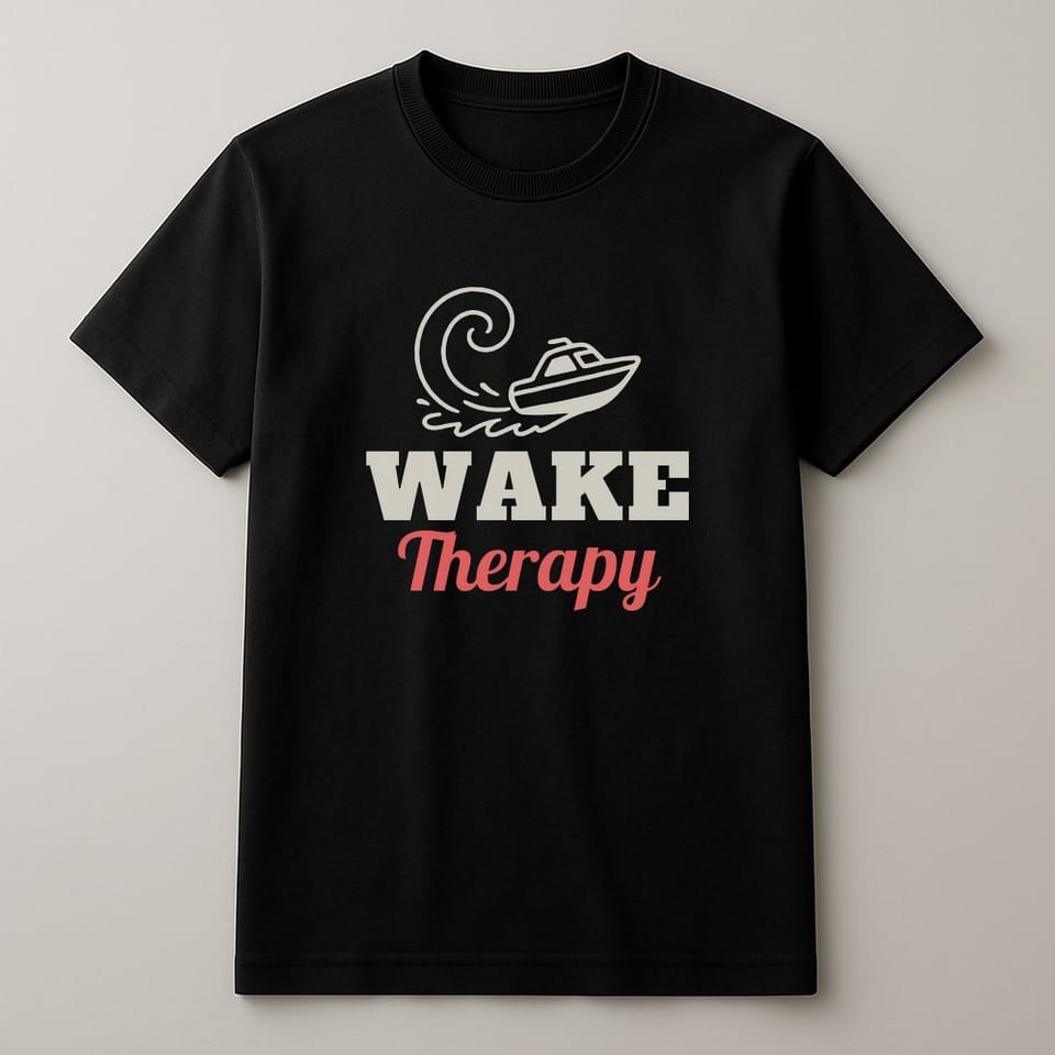 Wake Therapy tee, Black