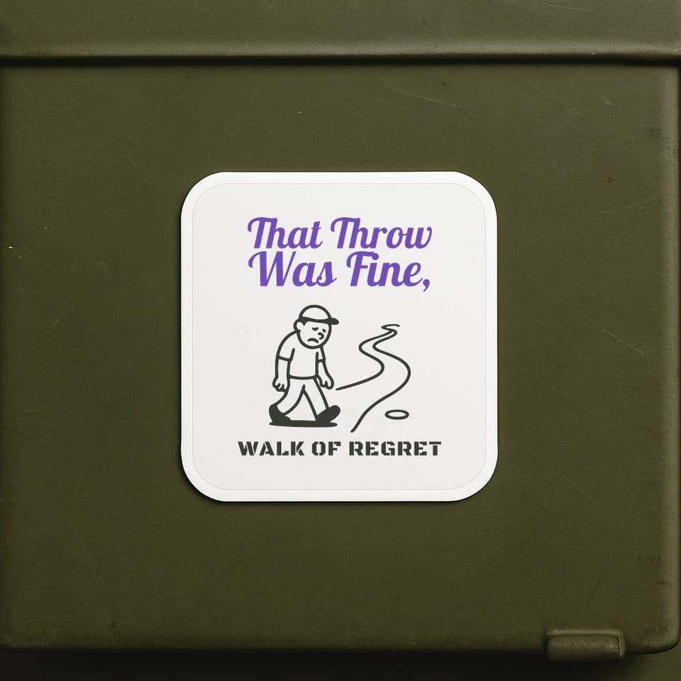 Walk of Regret sticker, White