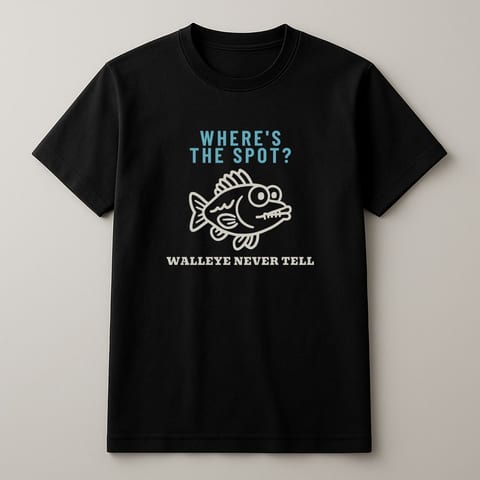 Walleye Never Tell tee, Black