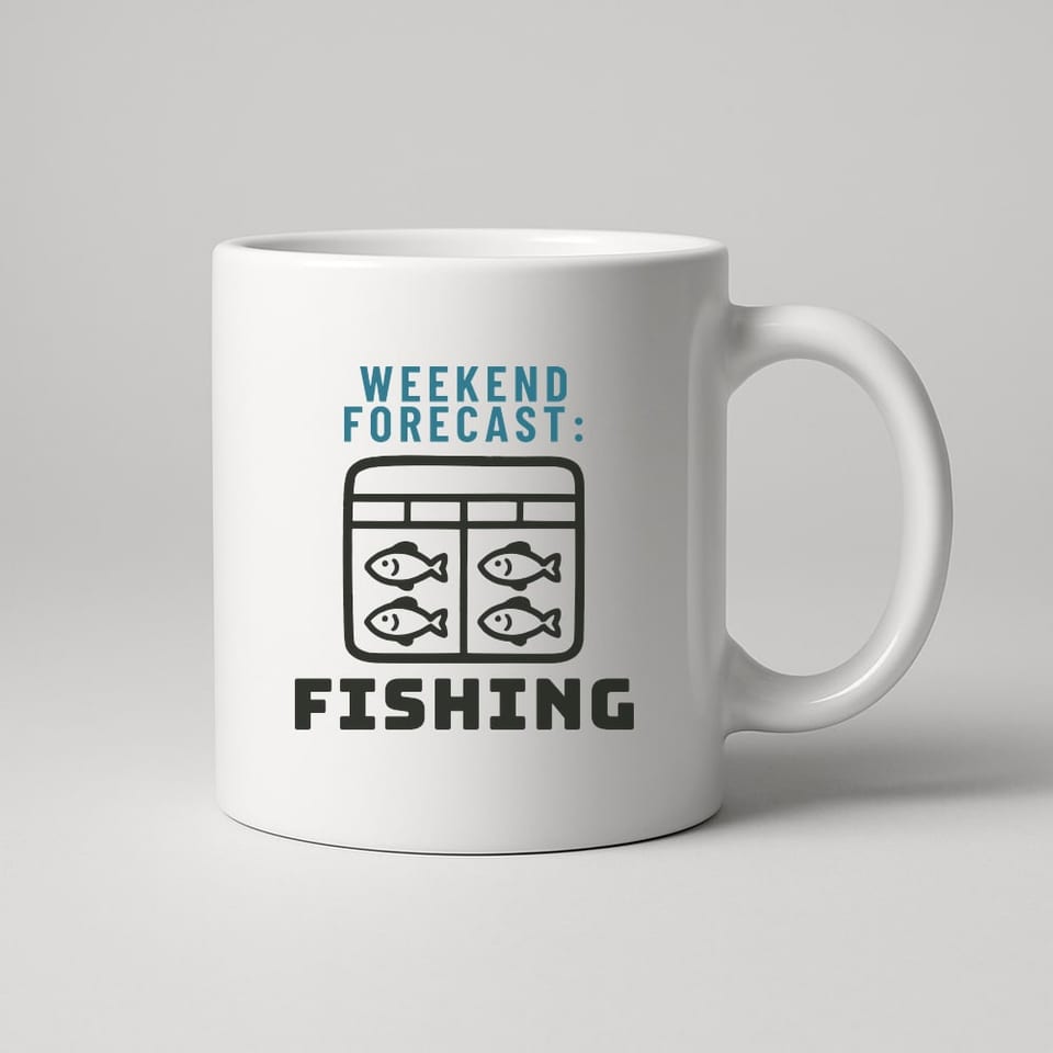 Weekend Forecast: Fishing mug, White
