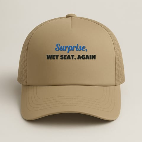 Wet Seat, Again trucker hat, Khaki