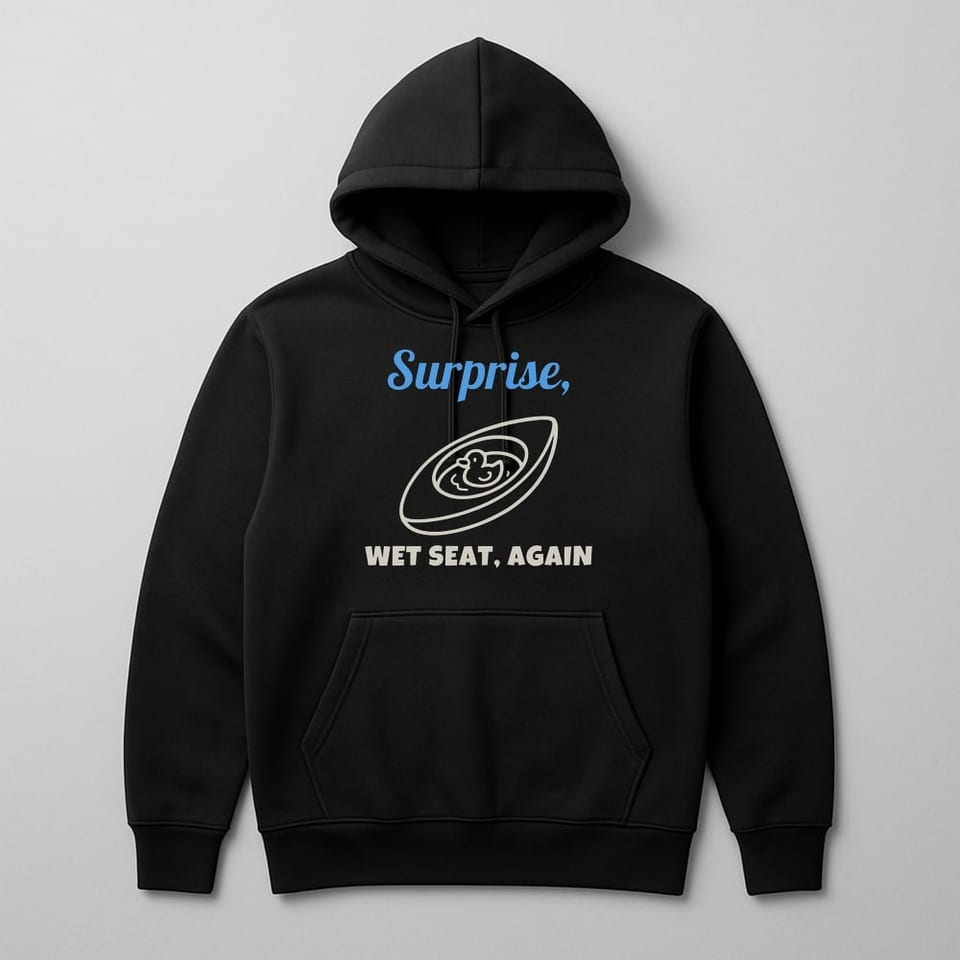 Wet Seat, Again hoodie, Black
