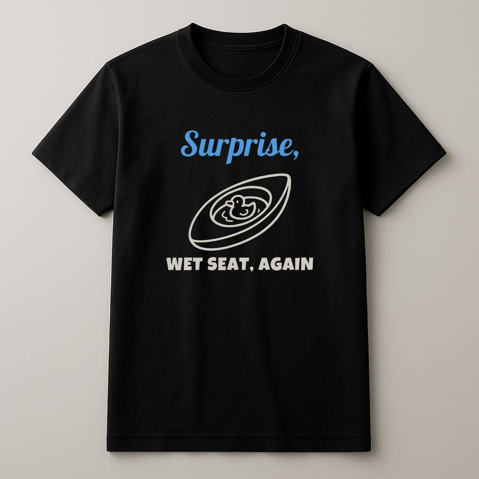 Wet Seat, Again tee, Black