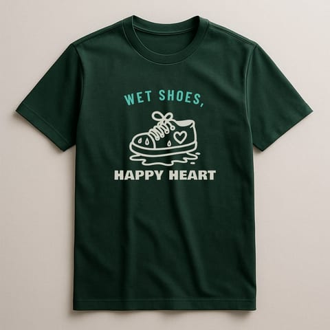 Wet Shoes, Happy Heart tee, Forest