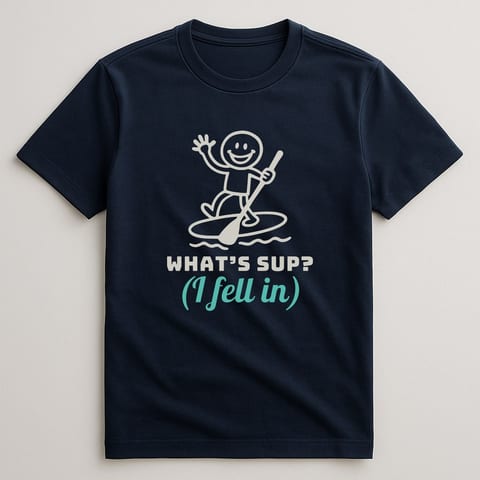 What’s SUP? (I Fell In) tee, Navy